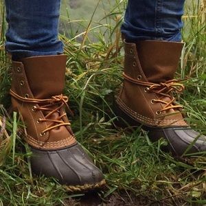 MENS LL Bean 8" Leather/Rubber Duck Boot Sz. 9